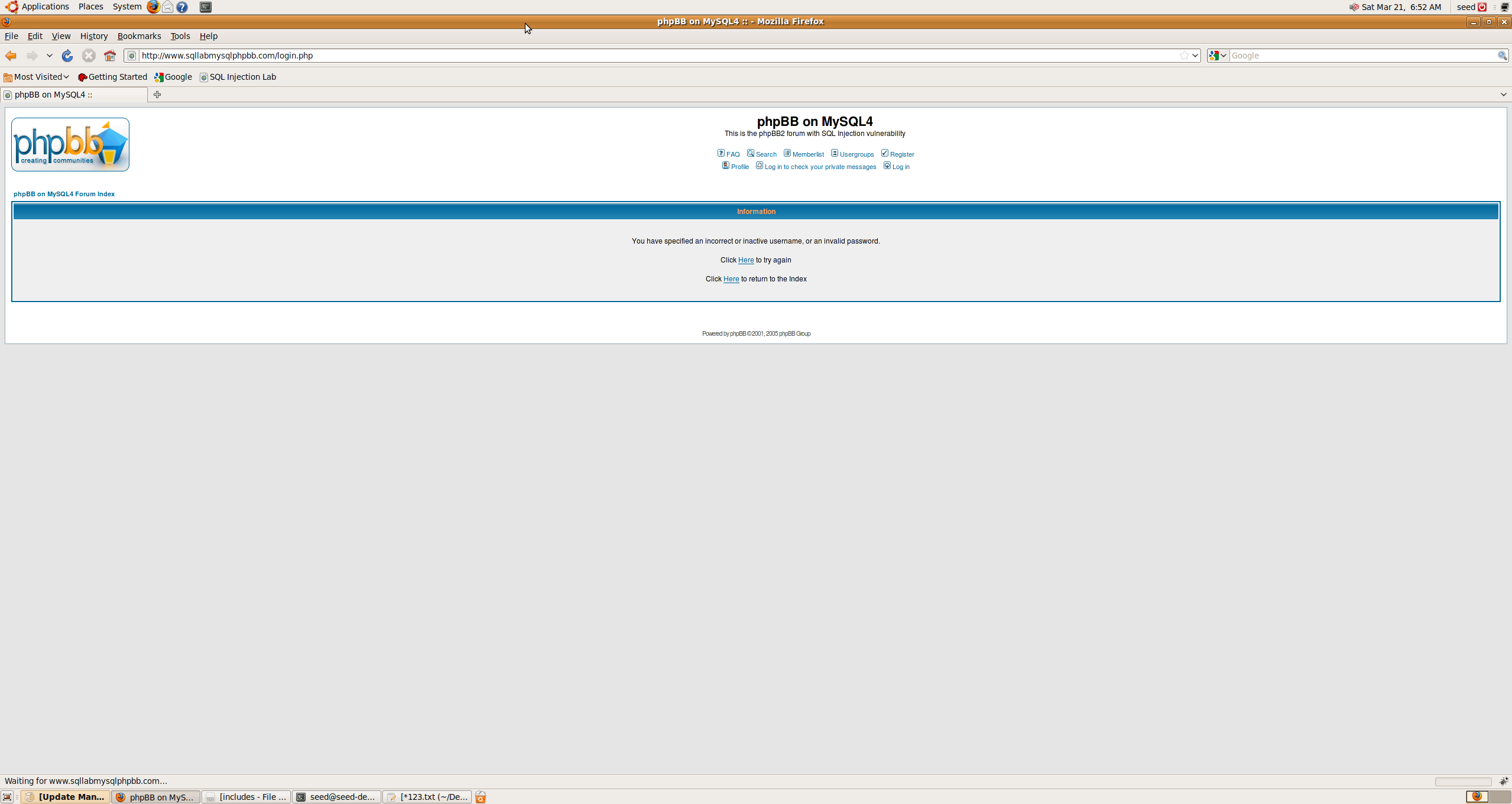 图 10 启动magic_quotes后无法利用task1中的漏洞