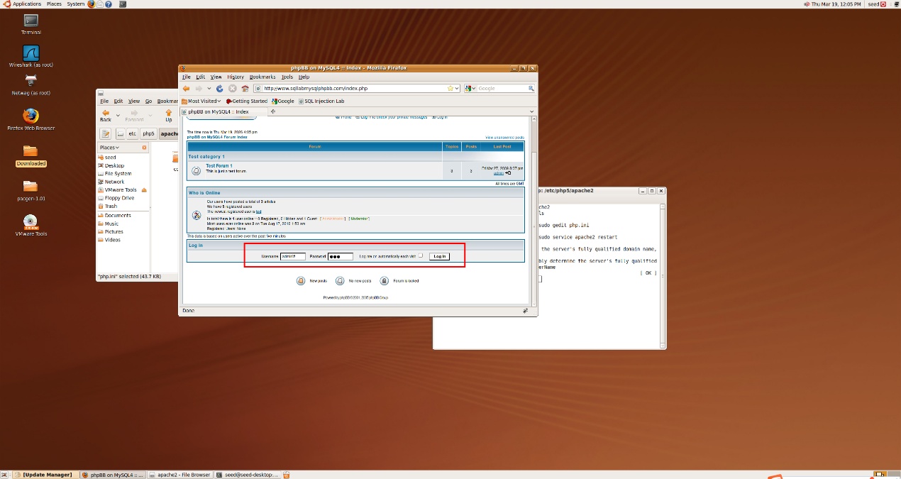 图 3 使用admin’#进行登录
