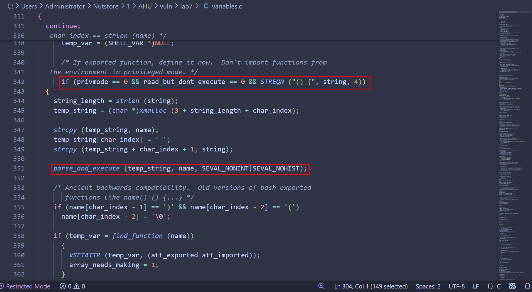 图1 variable函数中的漏洞