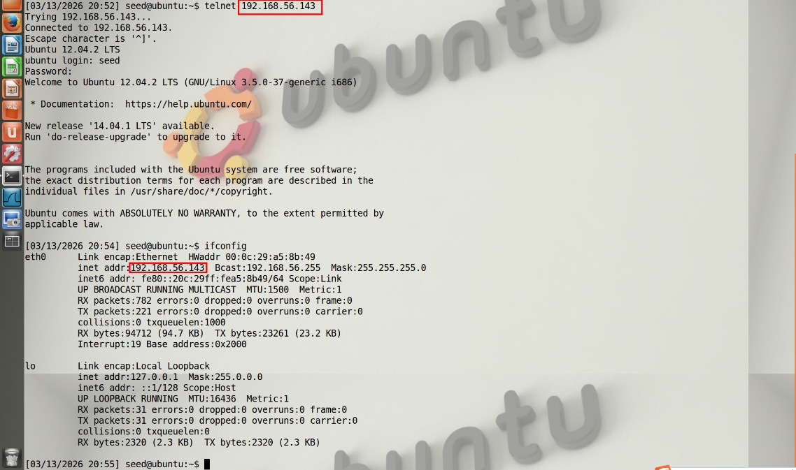 图 21 服务器与客户端间建立telnet连接