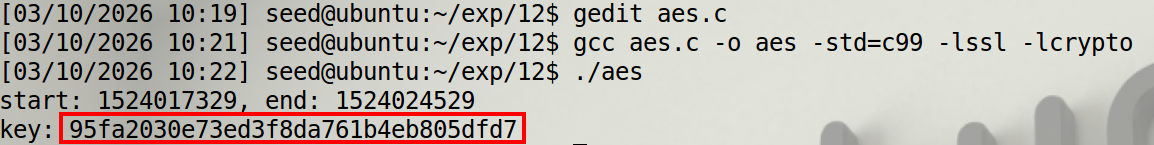 图4 成功找到密钥