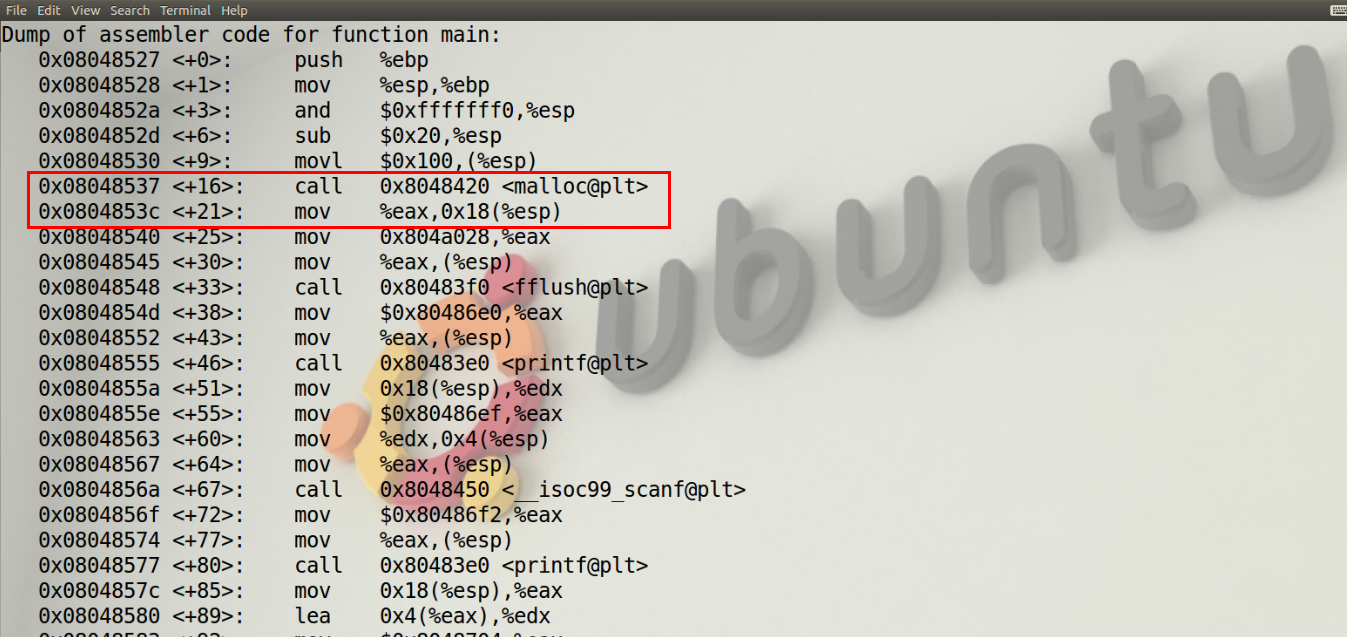 图1 反汇编获取分配内存位置