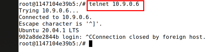 图5 使用telnet连接23端口